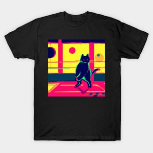 neon cat T-Shirt